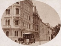 Konjski tramvaj, Akademički trg (današnji Trg Josipa Juraja Strossmayera), oko 1895. godine